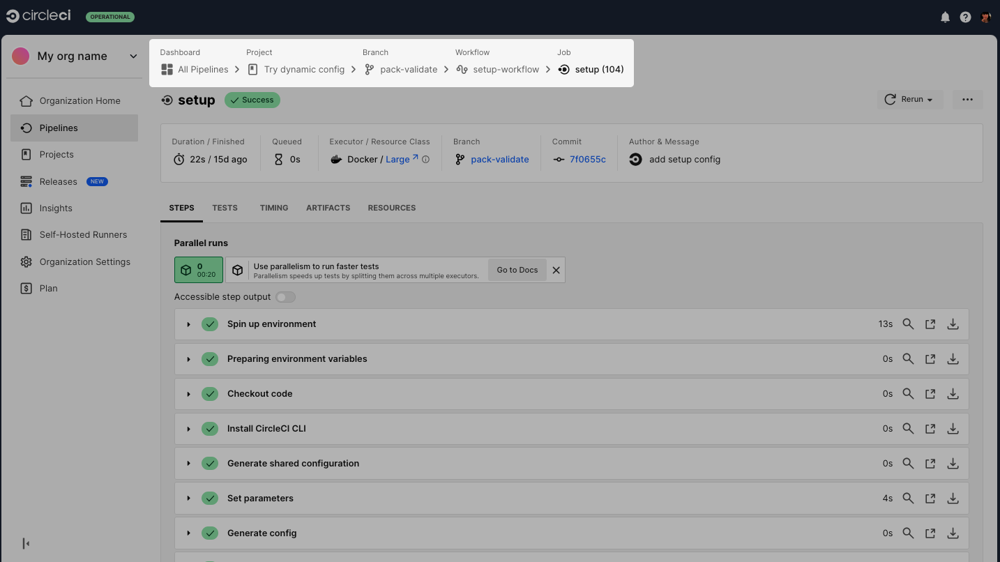 Pipeline navigation