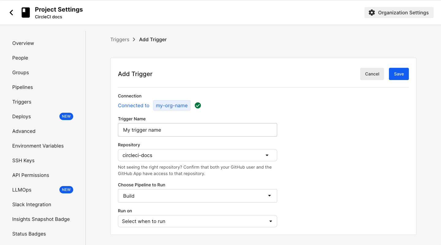 Add a trigger